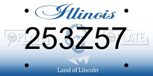 253Z57 Illinois License Plate