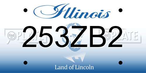 253ZB2 Illinois License Plate