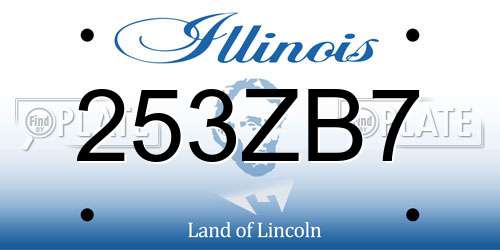 253ZB7 Illinois License Plate