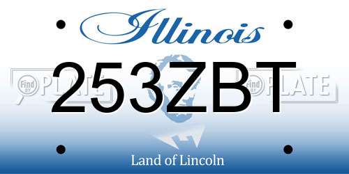 253ZBT Illinois License Plate