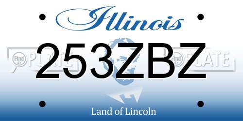253ZBZ Illinois License Plate