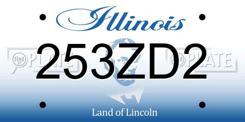 253ZD2 Illinois License Plate