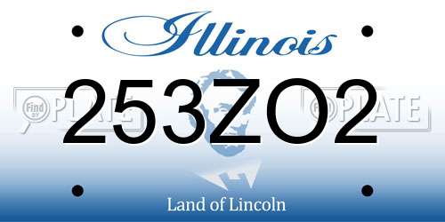 253ZO2 Illinois License Plate