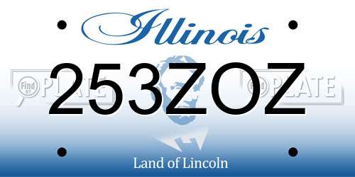 253ZOZ Illinois License Plate