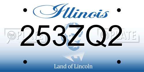 253ZQ2 Illinois License Plate