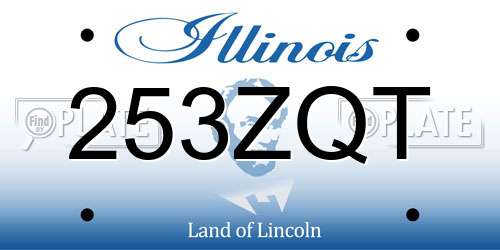 253ZQT Illinois License Plate