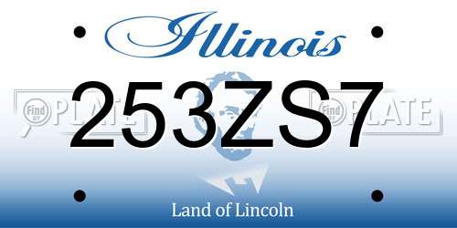 253ZS7 Illinois License Plate