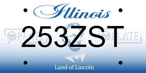 253ZST Illinois License Plate