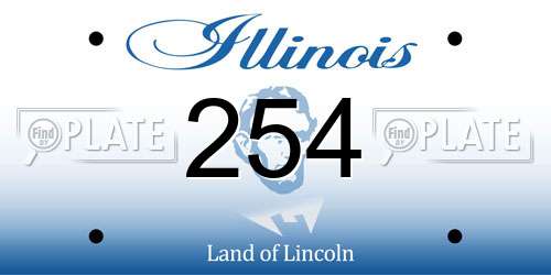 254 Illinois License Plate