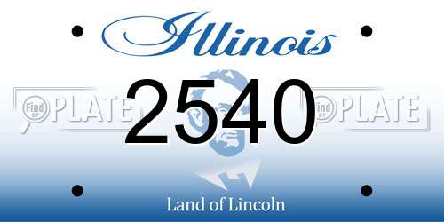 2540 Illinois License Plate