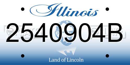 2540904B Illinois License Plate