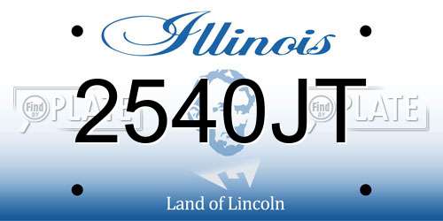 2540JT Illinois License Plate