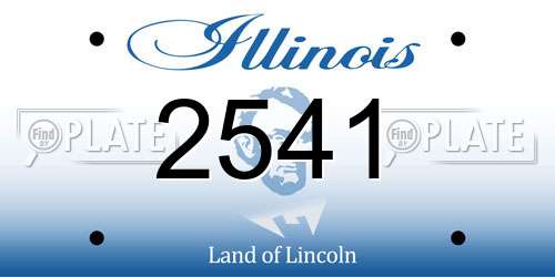 2541 Illinois License Plate