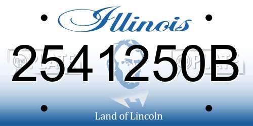 2541250B Illinois License Plate