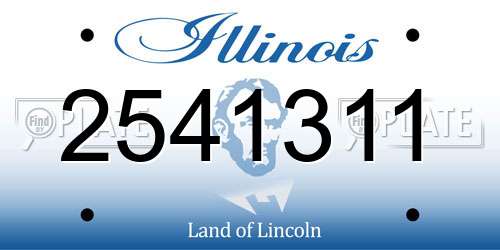 2541311 Illinois License Plate