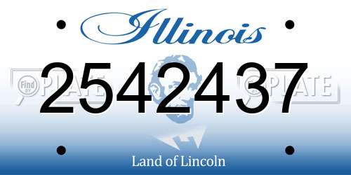 2542437 Illinois License Plate