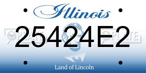 25424E2 Illinois License Plate