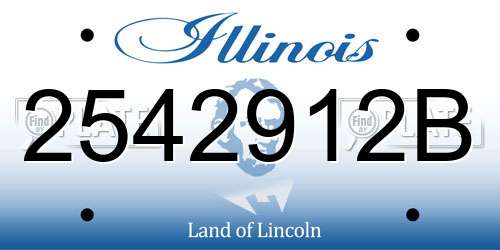 2542912B Illinois License Plate