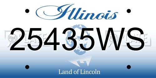 25435WS Illinois License Plate