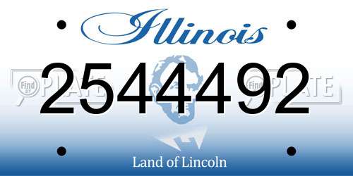 2544492 Illinois License Plate