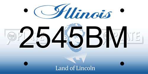 2545BM Illinois License Plate