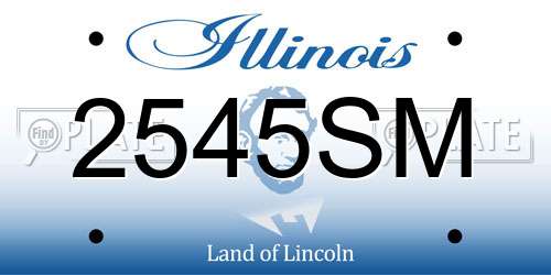 2545SM Illinois License Plate