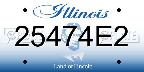 25474E2 Illinois License Plate
