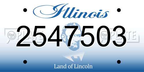 2547503 Illinois License Plate