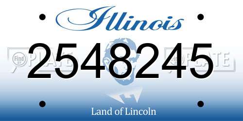 2548245 Illinois License Plate