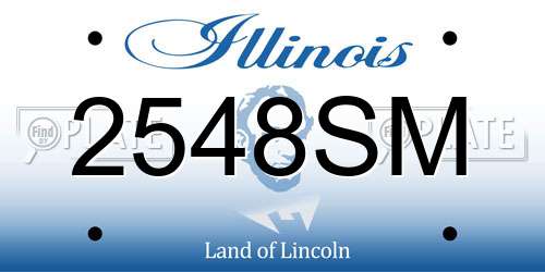 2548SM Illinois License Plate