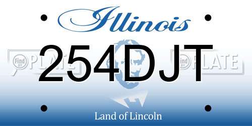 254DJT Illinois License Plate