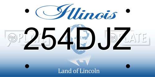 254DJZ Illinois License Plate