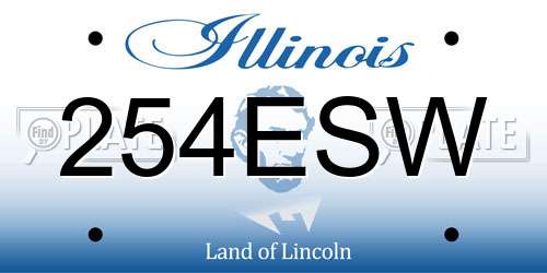 254ESW Illinois License Plate
