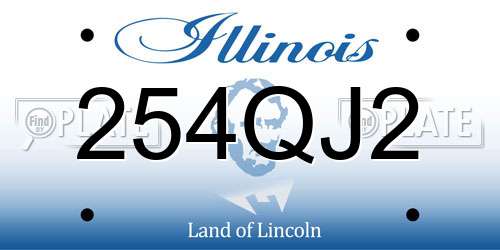 254QJ2 Illinois License Plate