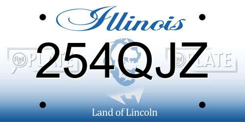 254QJZ Illinois License Plate