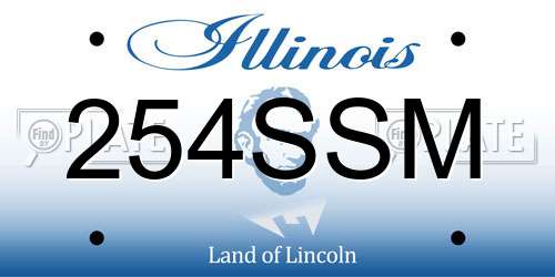254SSM Illinois License Plate