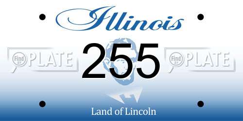 255 Illinois License Plate