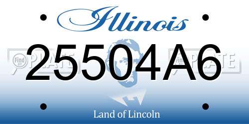 25504A6 Illinois License Plate