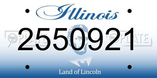 2550921 Illinois License Plate