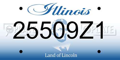 25509Z1 Illinois License Plate