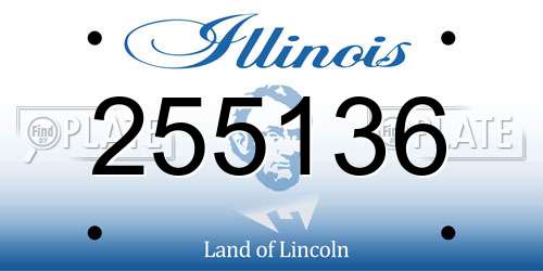 255136 Illinois License Plate