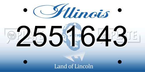 2551643 Illinois License Plate