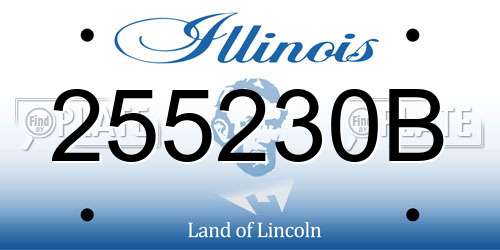 255230B Illinois License Plate