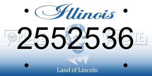 2552536 Illinois License Plate