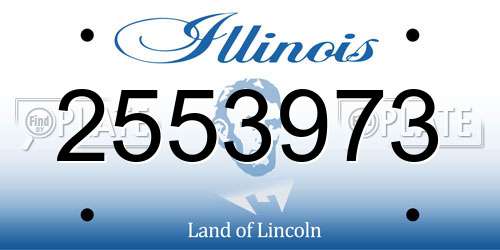 2553973 Illinois License Plate