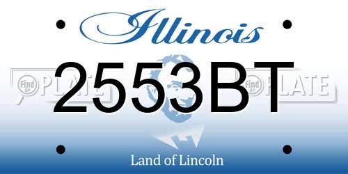 2553BT Illinois License Plate