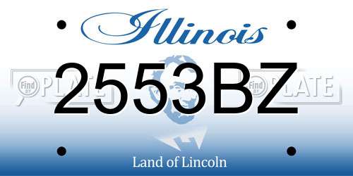 2553BZ Illinois License Plate