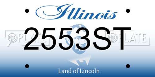 2553ST Illinois License Plate