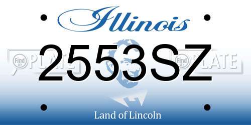 2553SZ Illinois License Plate