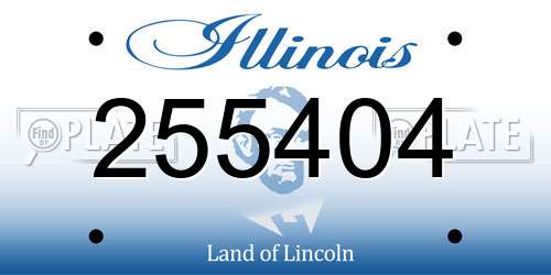 255404 Illinois License Plate